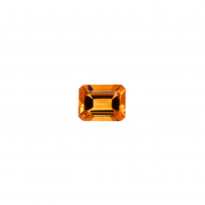 Golden Orange Citrine Emerald Cut 9x7mm Single Piece Approximately 2 Carat