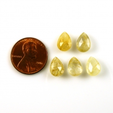 Golden Rutilated Quartz Pear Shape 10x7MM Approximately 10 Carat