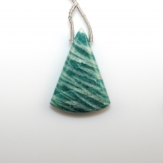 Green Amazonite Drops Conical Shape 32x22mm Loose Single Piece Stone