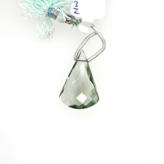 Green Amethyst Drops Conical Shape 25x17mm Drilled Bead Single Piece