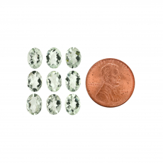 Green Amethyst (Prasiolite)  Oval  8X6mm Approximately 9 Carat
