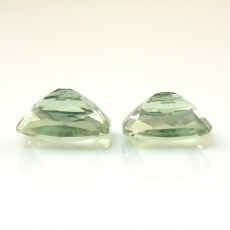 Green Amethyst (Prasiolite) Emerald Cushion 12X10mm Matching Pair Approximately 9 Carat