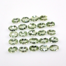 Green Amethyst (Prasiolite) Oval 6x4mm Approximately 7 Carat