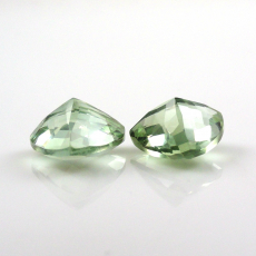 Green Amethyst (Prasiolite) Trillion 12mm Matching Pair Approximately 10 Carat