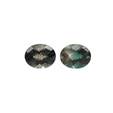 Green Andesine Oval 10X8mm Matching Pair 4.27 Carat