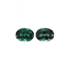 Green Andesine Oval 8X6mm Matching Pair Approximately 2.34 Carat