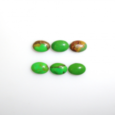 Green Copper Turquoise Cab Oval 6X4mm Approximately 2 Carat