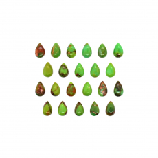 Green Copper Turquoise Cab Pear Shape 4x2.5mm Approximately 3 Carat