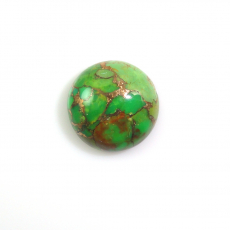 Green Copper Turquoise Cab Round 12mm Single Piece Approximately 5 Carat