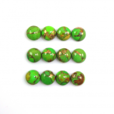 Green Copper Turquoise Cab Round 5mm Approximately 5 Carat