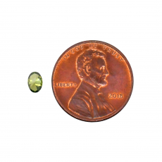 Green Diamond Oval 4.8x3.4mm Single Piece 0.24 Carat