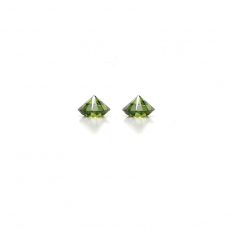 Green Diamond Round 2.8mm Matching Pair Approximately 0.19 carat