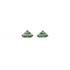 Green Diamond Round 3.2mm Matching Pair Approximately 0.25 Carat