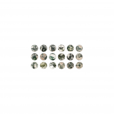 Green Moss Agate Cab Round 4mm Approximately 4.35 Carat