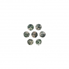 Green Moss Agate Cab Round 6mm Approximately 5.90 Carat