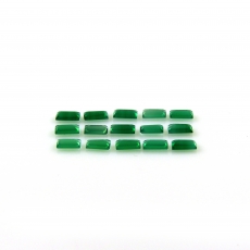 Green Onyx Baguette Shape 3.5x1.65mm Approximately 1 Carat