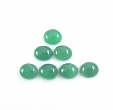 Green Onyx Cab Oval 11X9mm Approximately 21 Carat