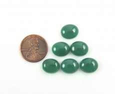 Green Onyx Cab Oval 12X10mm Approximately 23 Carat