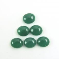 Green Onyx Cab Oval 12X10mm Approximately 23 Carat
