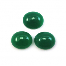 Green Onyx Cab Oval 16X12mm Approximately 22 Carat