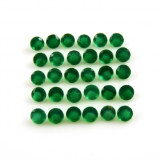 Green Onyx Round 3mm Approximately 2.90 Carat