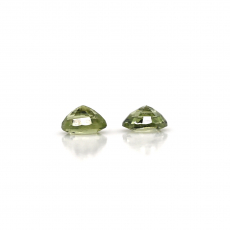 Green Sapphire Oval 4x3mm Matching Pair  Approximately 0.51 Carat