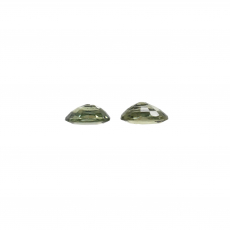 Green Sapphire Oval 6x4mm Matching Pair Approximately 1.19 Carat