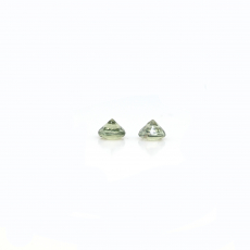Green Sapphire round 3mm Matching Pair Approximately 0.26  Carat