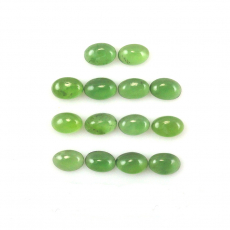 Green Serpentine Cab Oval 7X5mm Approximately 10 Carat