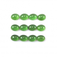 Green Serpentine Cab Oval 9X7mm Approximately 19 Carat