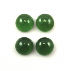Green Serpentine Cab Round 11mm Approximately 18 Carat