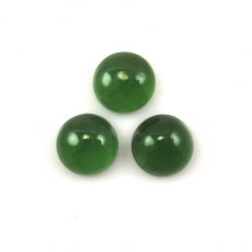 Green Serpentine Cab Round 12mm Approximately 17 Carat