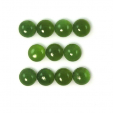 Green Serpentine Cab Round 8mm Approximately 18 Carat
