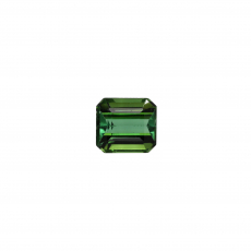 Green Tourmaline Emerald Cut 7.5x7mm Single Piece 2.48 Carat