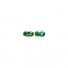 Green Tourmaline Oval 5x3mm Matching Pair Approximately 0.50 Carat