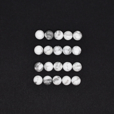 Howlite Cab Round 5mm Approximately 10 Carat