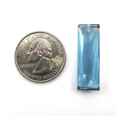 Hydro London Blue Quartz Drops Baguette Shape 26X9mm Drilled Beads Single Pendant
