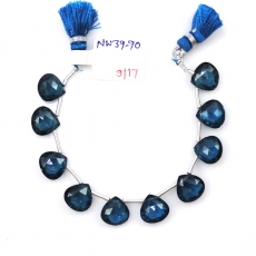 Hydro London Blue Quartz Drops Pear Shape 10x10mm Drilled Beads 10 Pieces