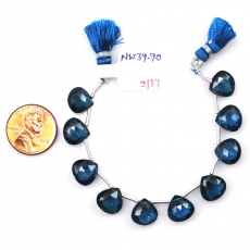 Hydro London Blue Quartz Drops Pear Shape 10x10mm Drilled Beads 10 Pieces
