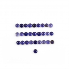 Iolite Cabs Round 3.5mm Approximately 5.0 Carat