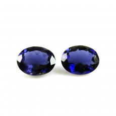 Iolite Oval 9x7mm Matching Pair Approximately 3.14 Carat