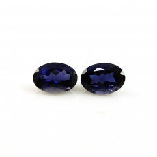 Iolite Oval Shape 7x5mm Matching Pair Approximately 1.30 Carat