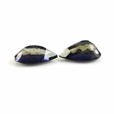 Iolite Pear Shape 12x8mm Matching Pair Approximately 4.28 Carat