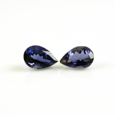 Iolite Pear Shape 9x6mm Matching Pair Approximately 2.08 Carat