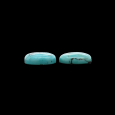 Kingman Turquoise Cab Oval 14x10mm Approximately 9 Carat Matching Pair