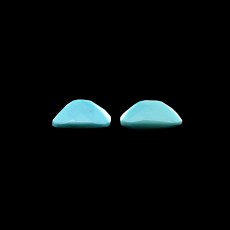 Kingman Turquoise Faceted Emerald Cushion 12x10mm Matching Pair Approximately 9 Carat