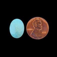 Kingman Turquoise Faceted Oval 16x12mm Single Piece Approximately 6 Carat