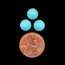 Kingman Turquoise Faceted Round 8mm Approximately 4 Carat