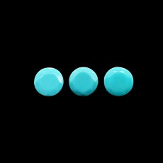 Kingman Turquoise Faceted Round 8mm Approximately 4 Carat