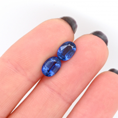 Kyanite Oval 7x5mm Matched Pair Approximately 1.90 Carat